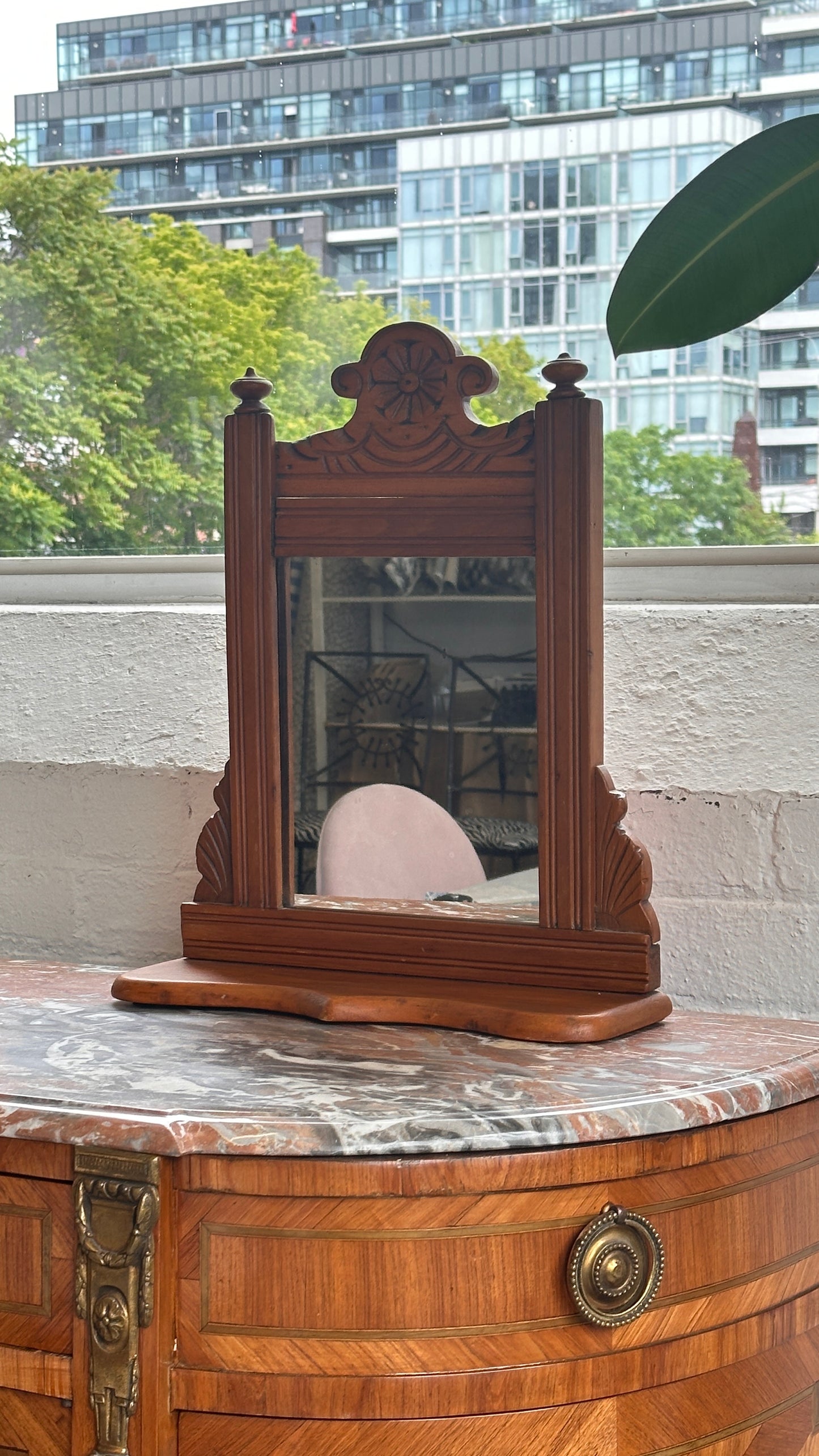 Antique Wooden Dressing Mirror