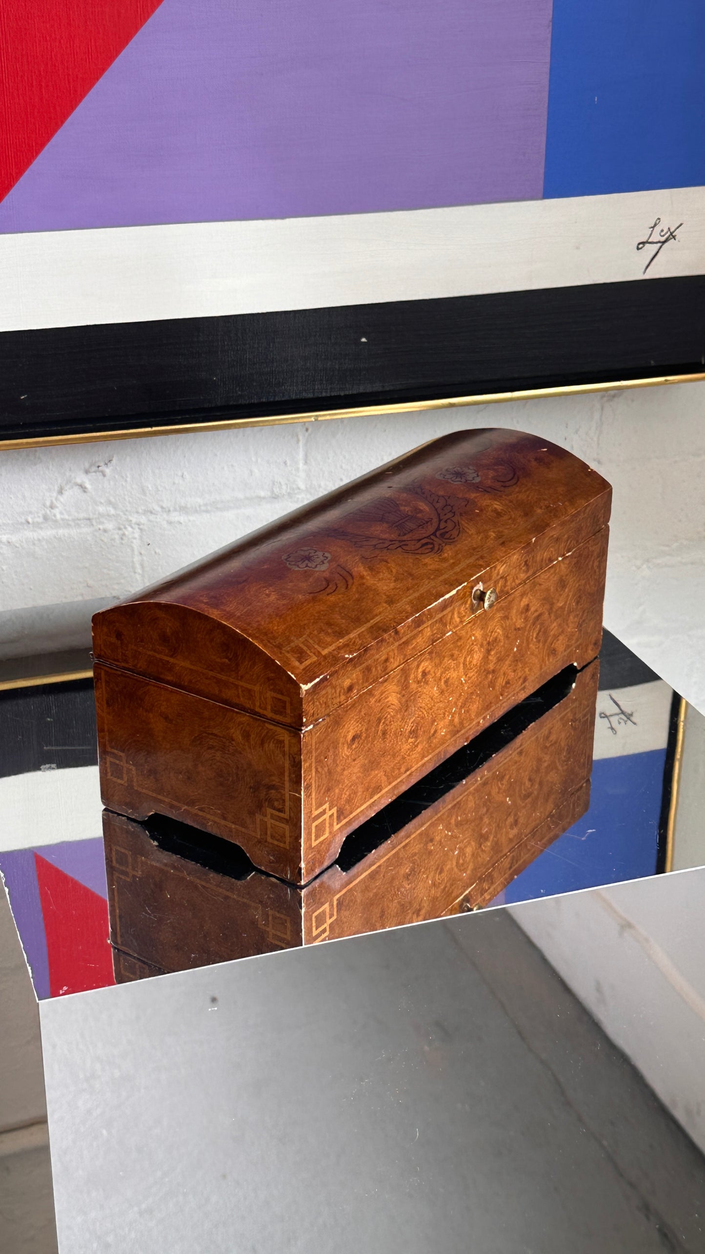 Vintage Wooden Lidded Box