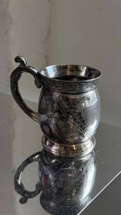 Meridan B Co. Etched Silver Plate Sugar or Spoon Holder
