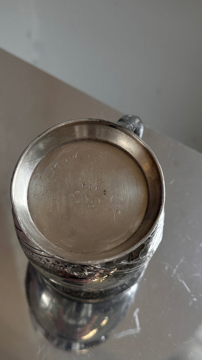 Meridan B Co. Etched Silver Plate Sugar or Spoon Holder
