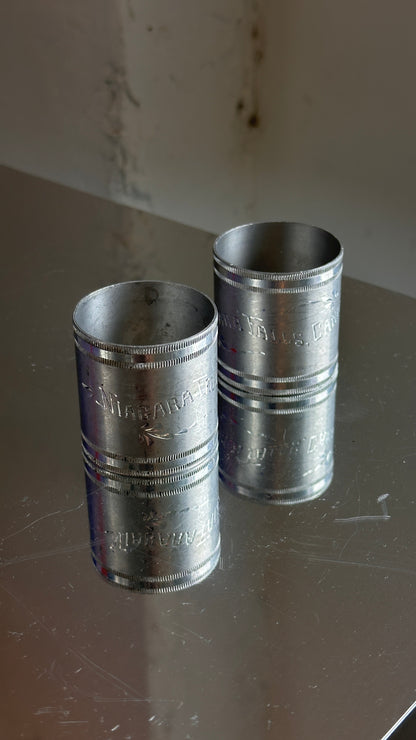 Pair of Aluminum Niagara Falls Napkin Rings
