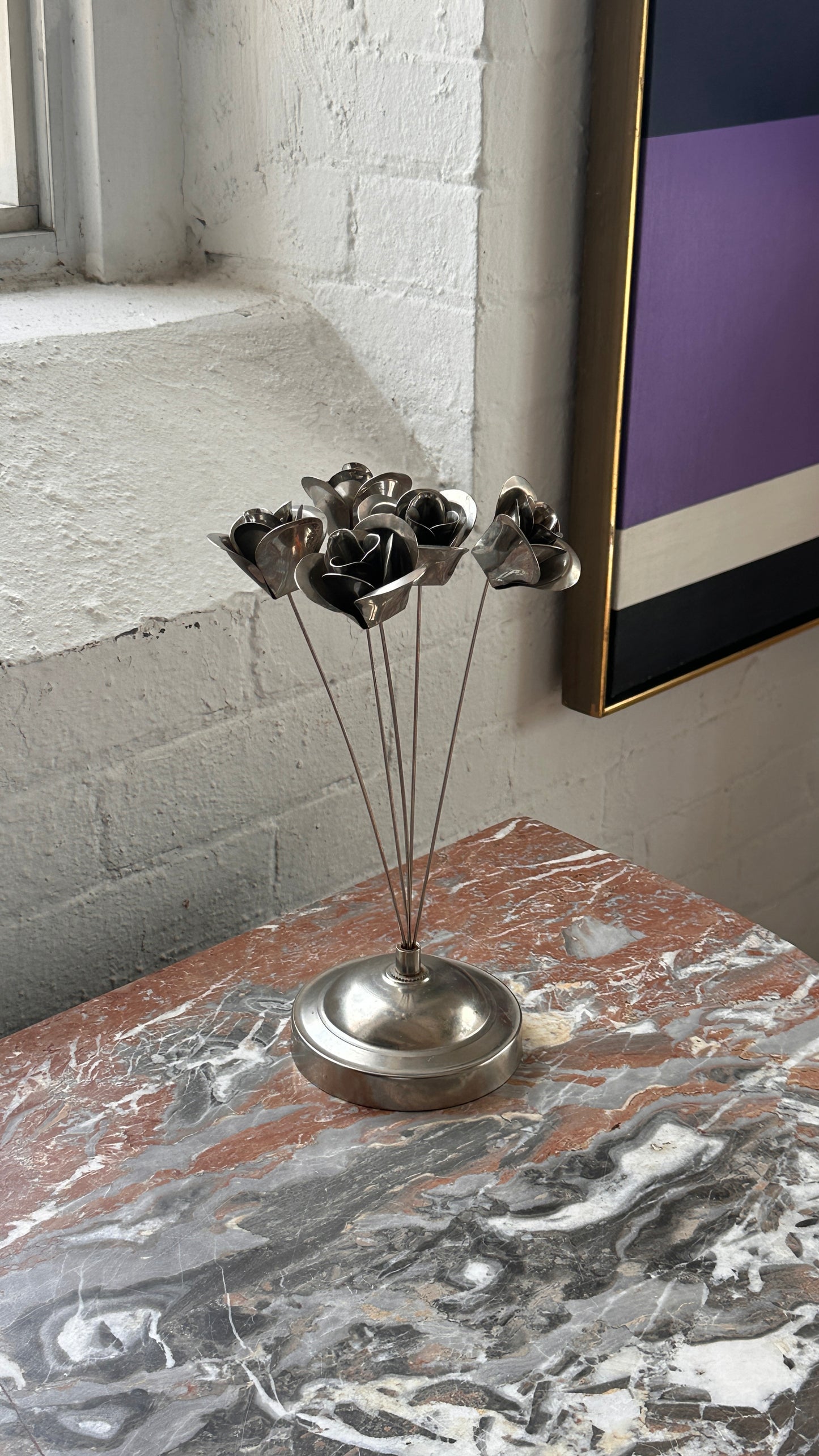 Italian Floral Metal Sculpture