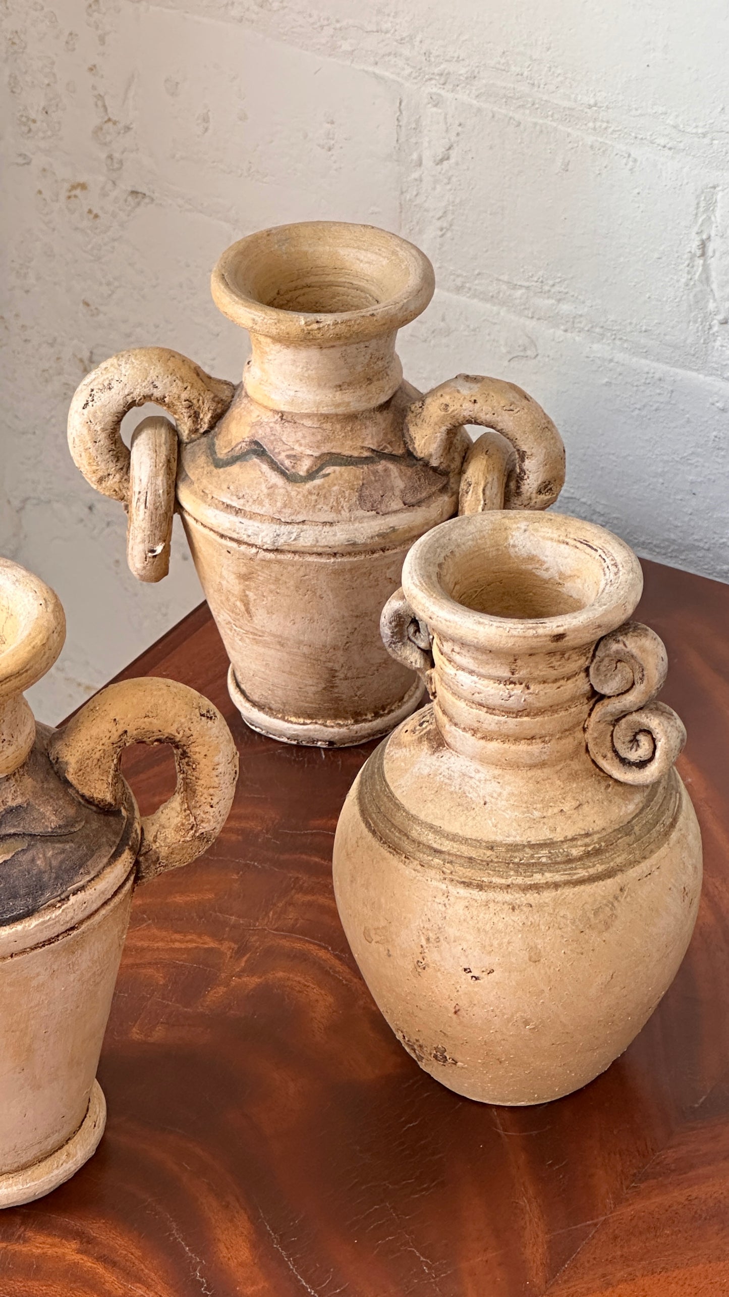 Collection of 3 Earthenware Vases