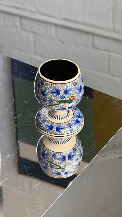 Painted Egg Cup with Bird