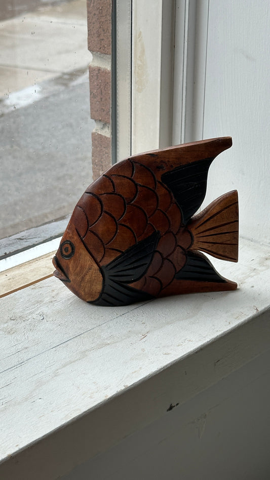 Hand Carved Wooden Fish