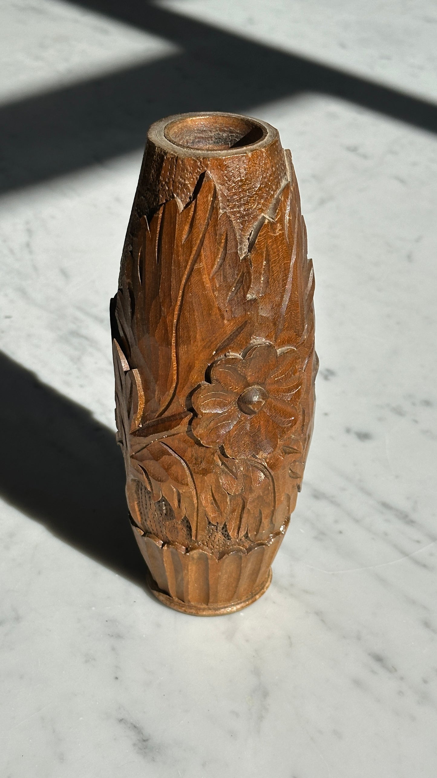 Craved Wooden Vase