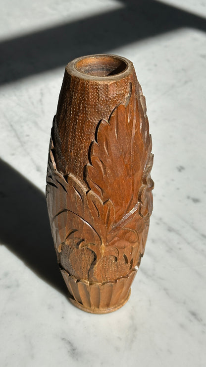 Craved Wooden Vase