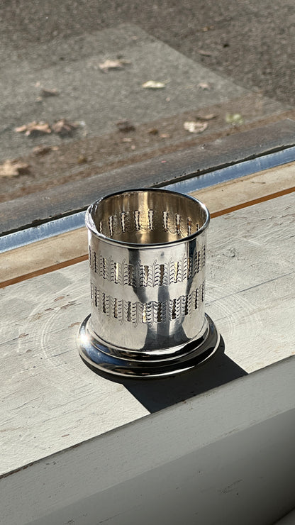 Vintage Silver Plated Copper Pen Holder