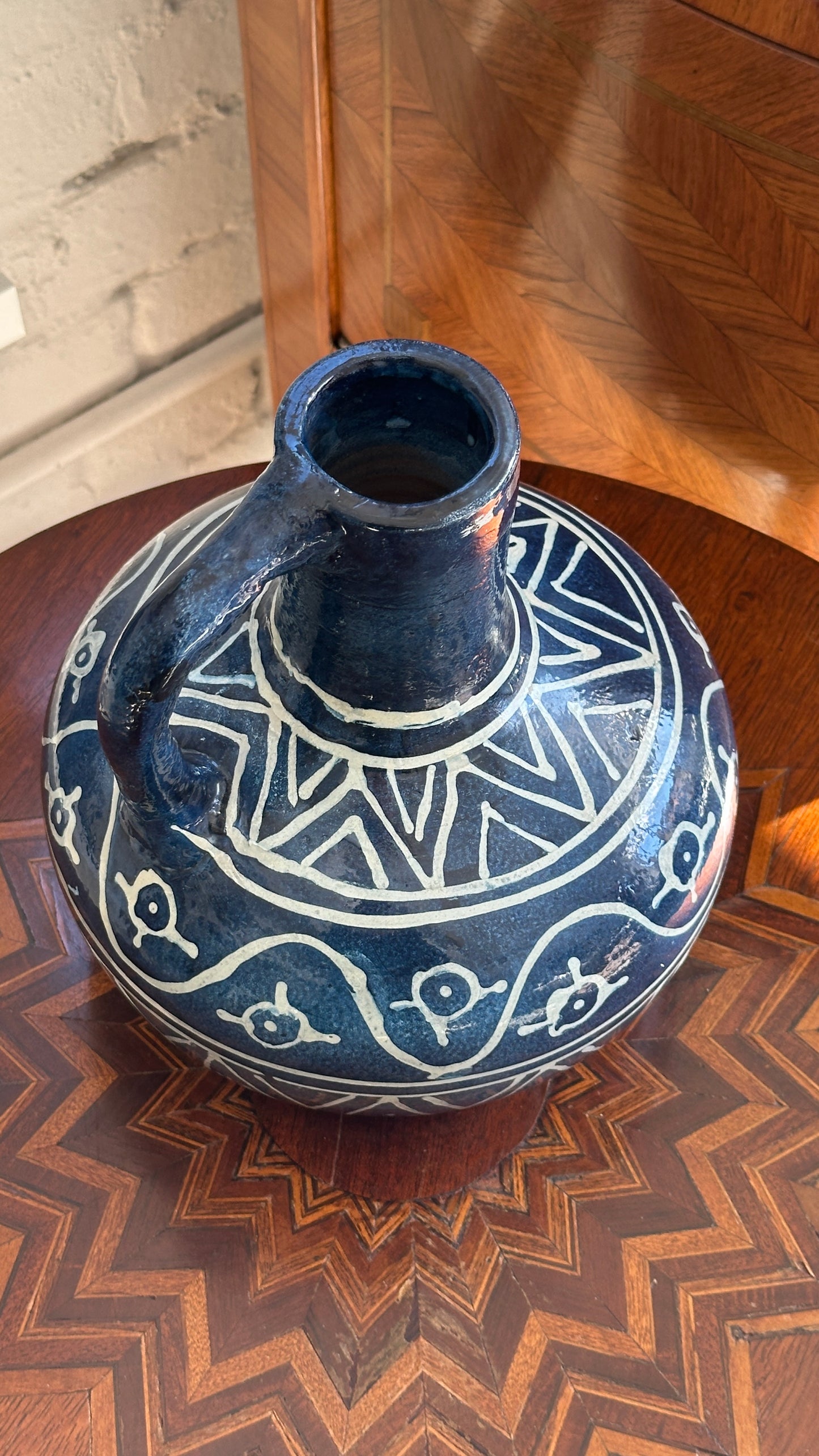 Indian Terra Cotta Decorated Jug