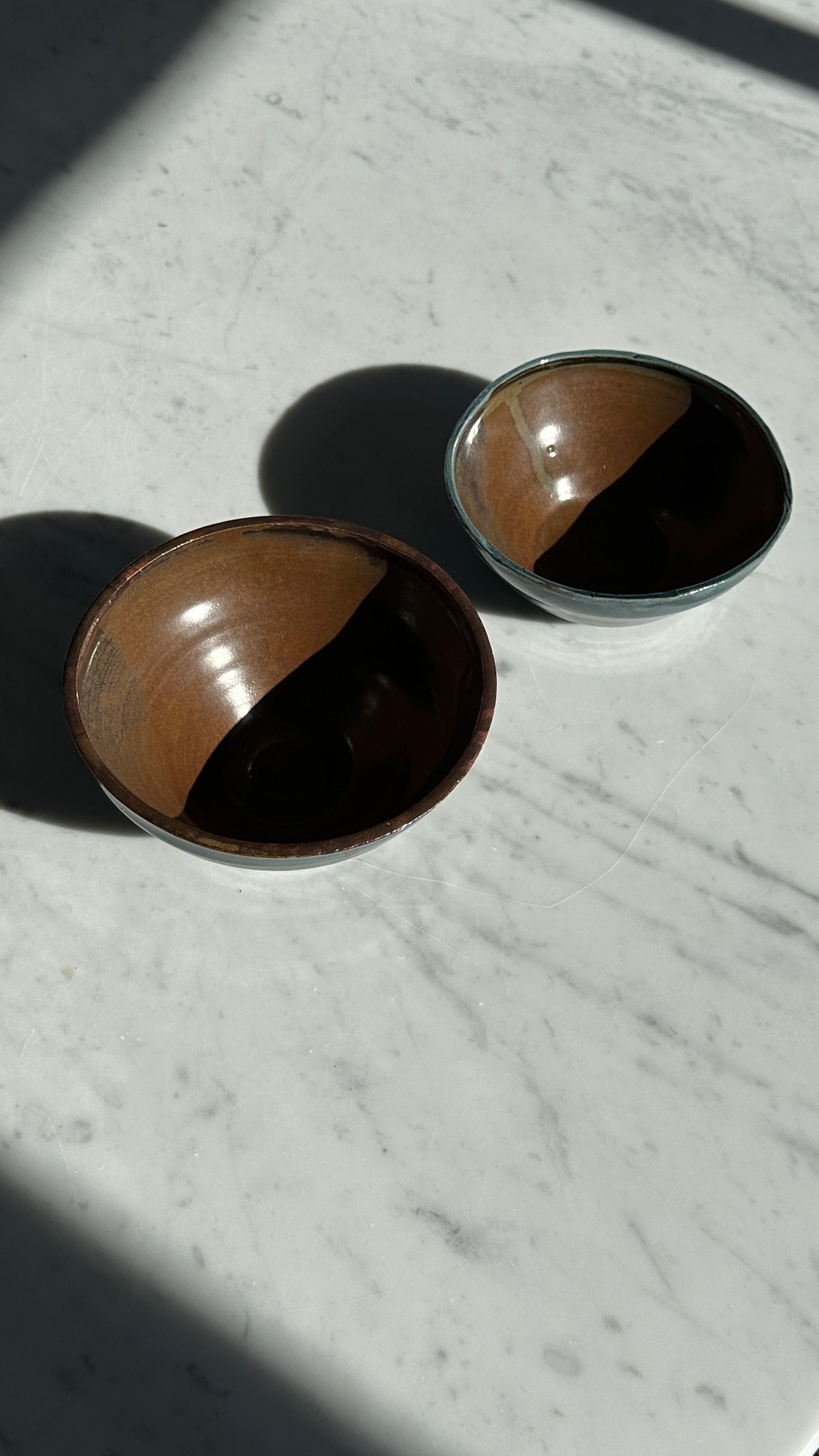 Pair of Turned Ceramic Bowls
