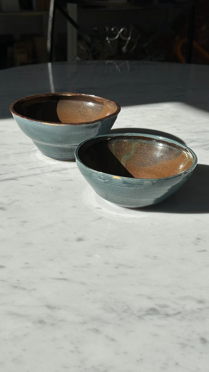Pair of Turned Ceramic Bowls