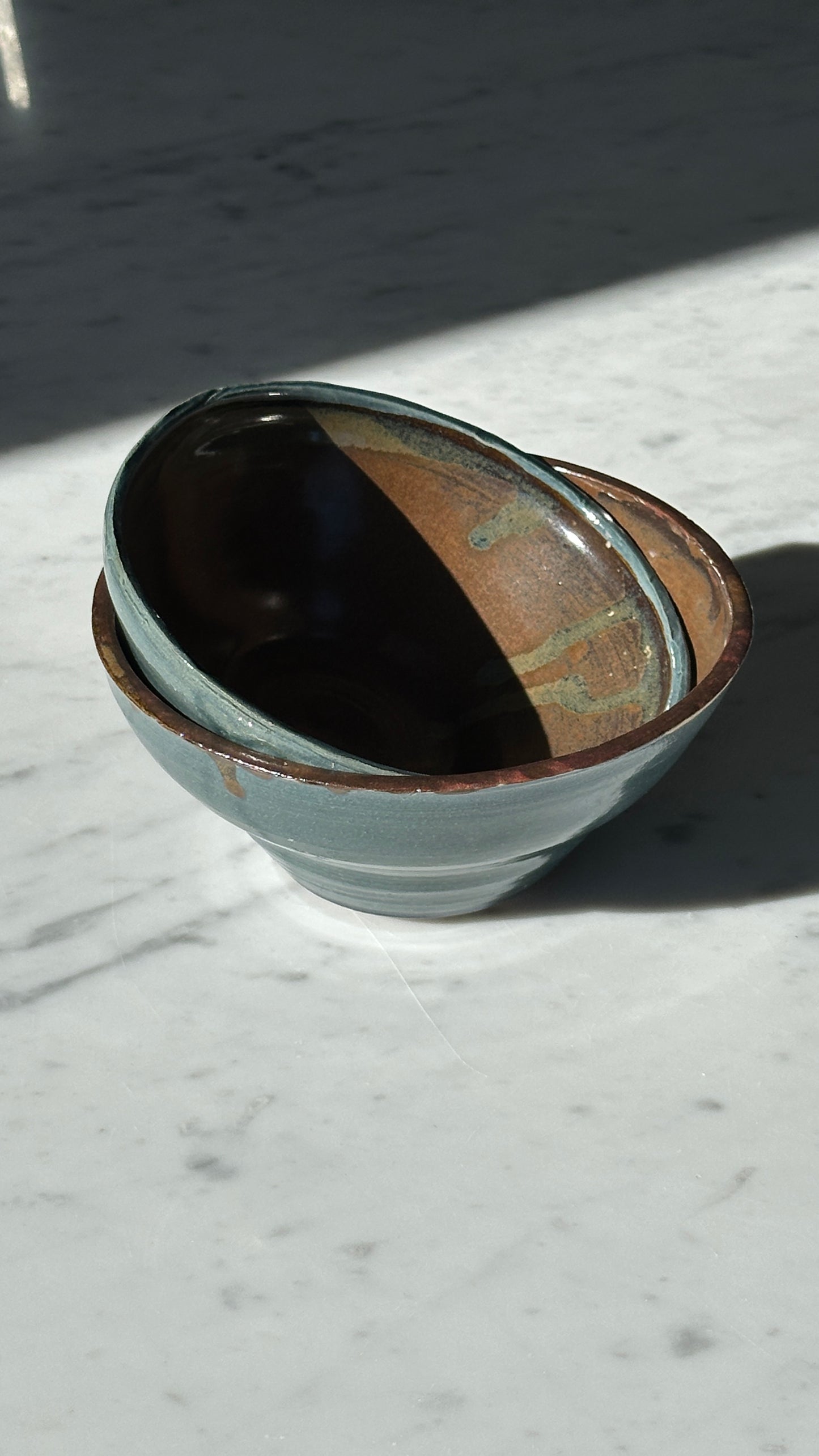 Pair of Turned Ceramic Bowls