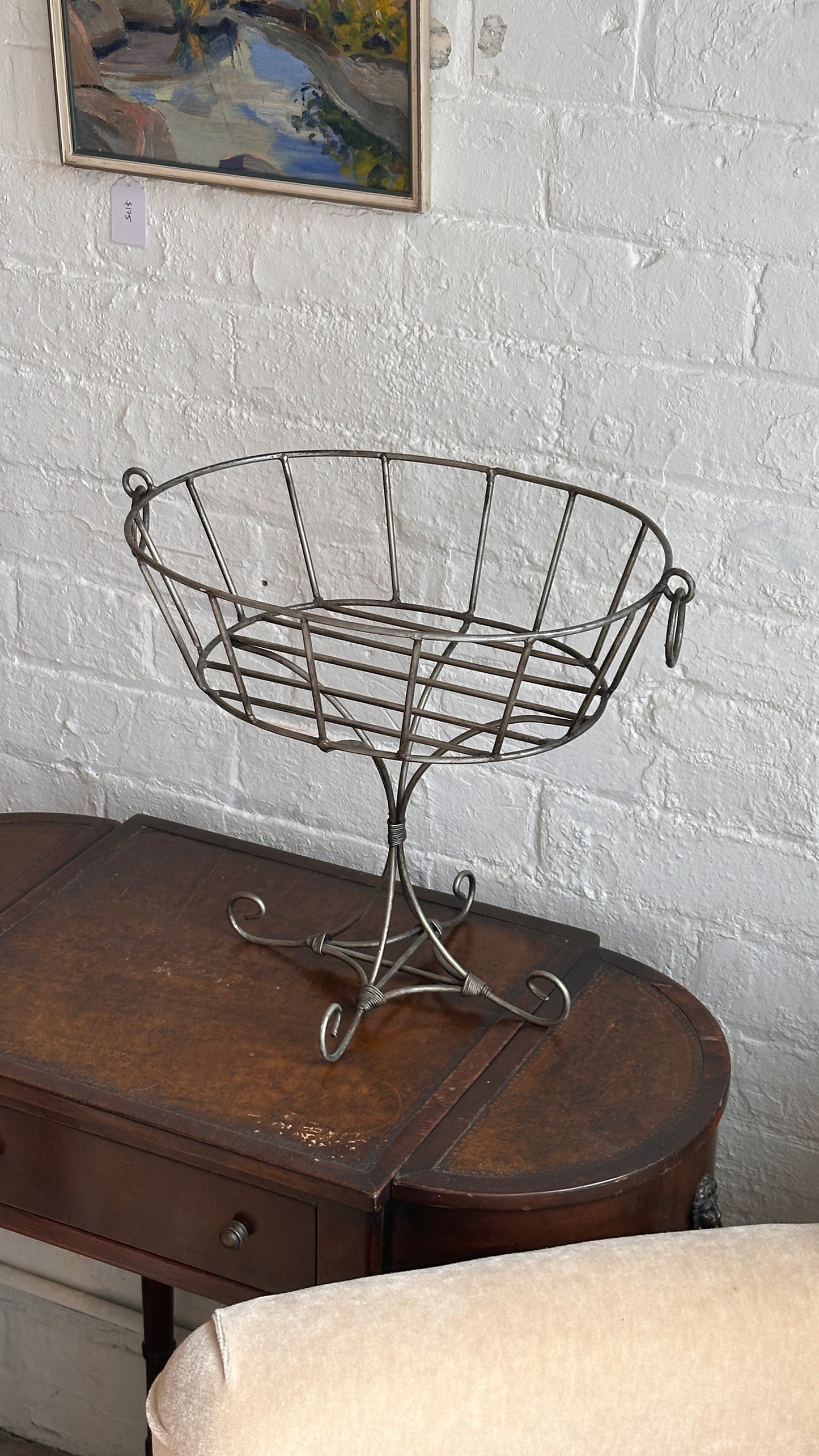 Curled Wire Plant Stand