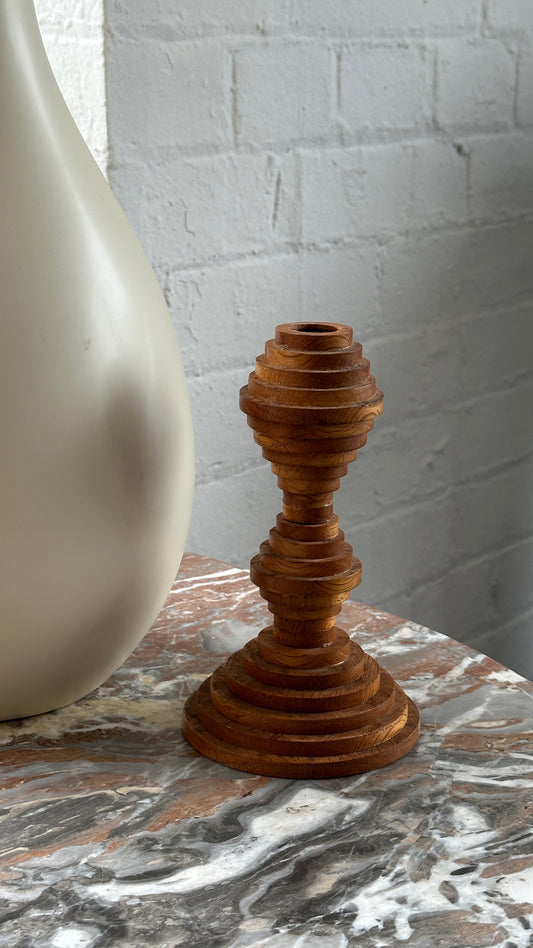 Stepped Wooden Candle Stick