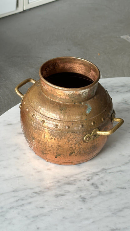 Vintage Copper Pot with Handles