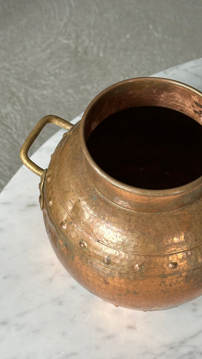 Vintage Copper Pot with Handles