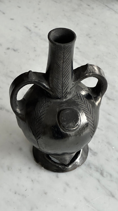 Handmade Peruvian Ceramic Vase with Handles