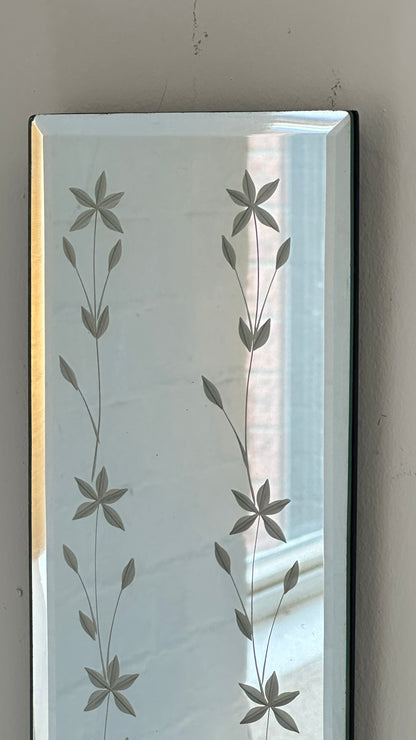 New Wall Mounted Etched Mirrored Candle Sconce