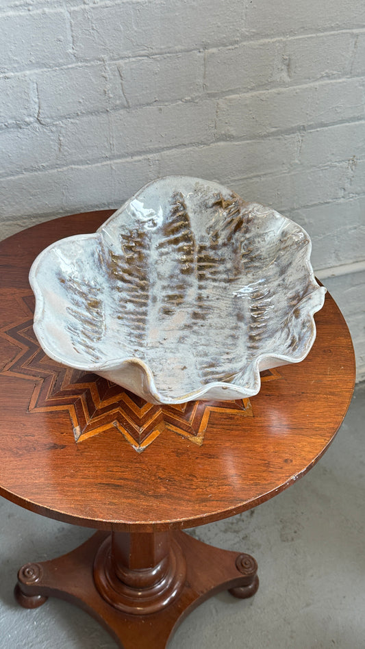 Large Wavy Handmade Ceramic Bowl