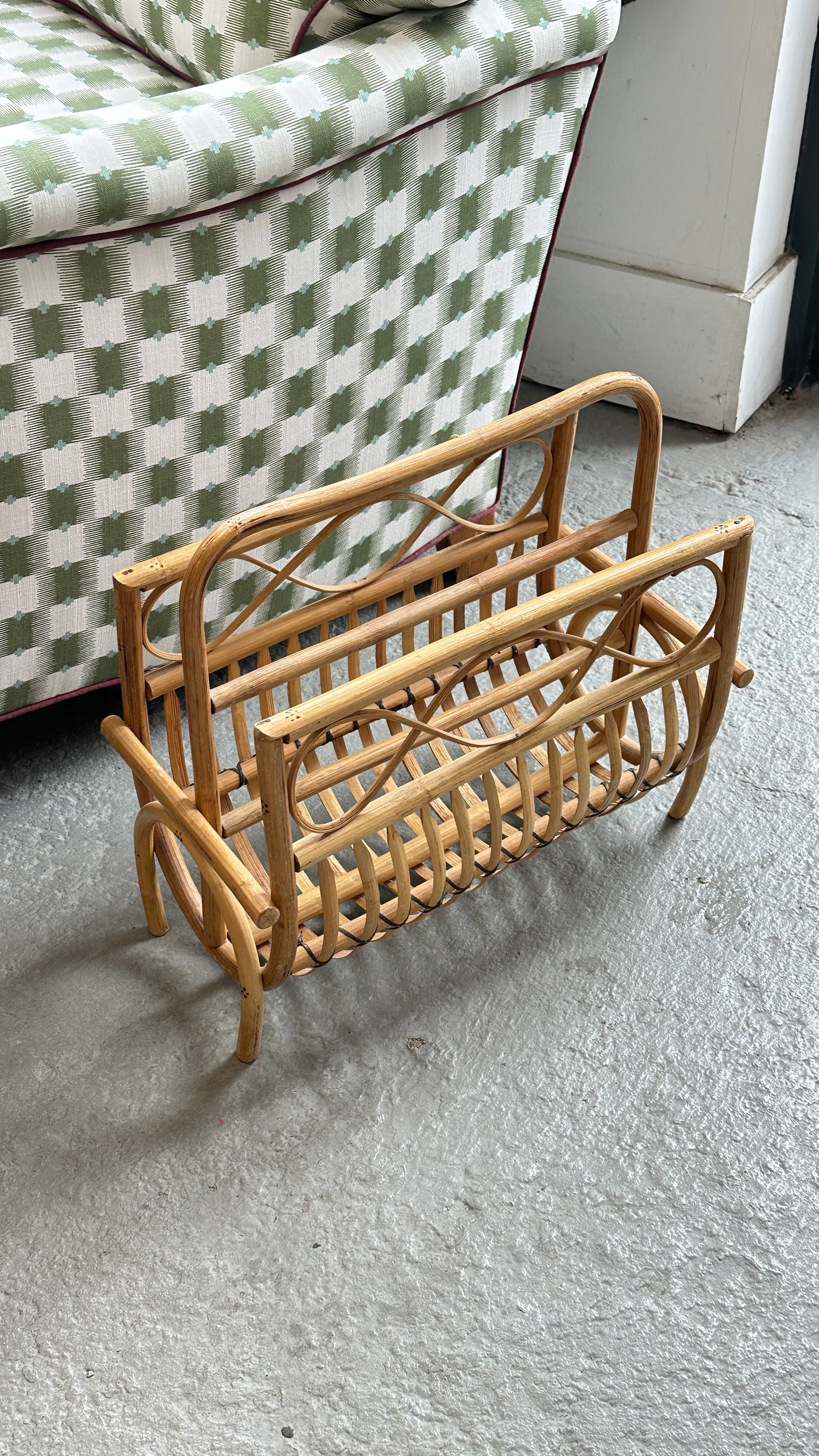 Vintage Bamboo Magazine Holder