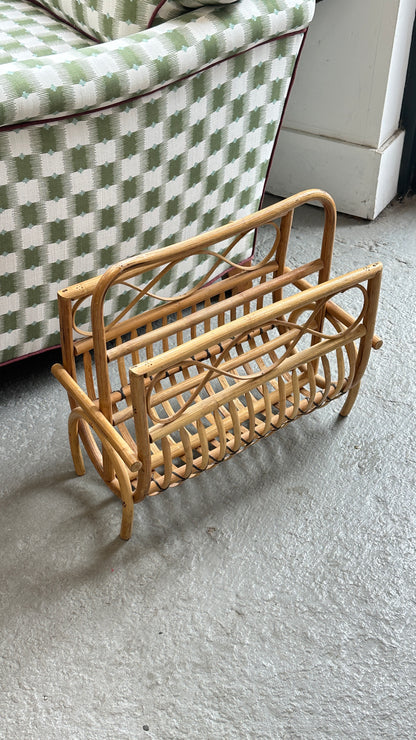 Vintage Bamboo Magazine Holder