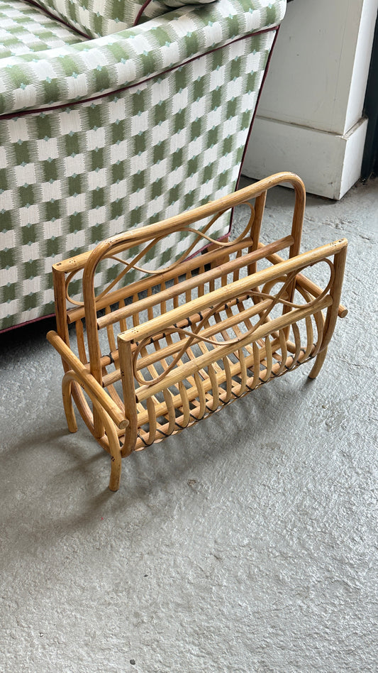 Vintage Bamboo Magazine Holder