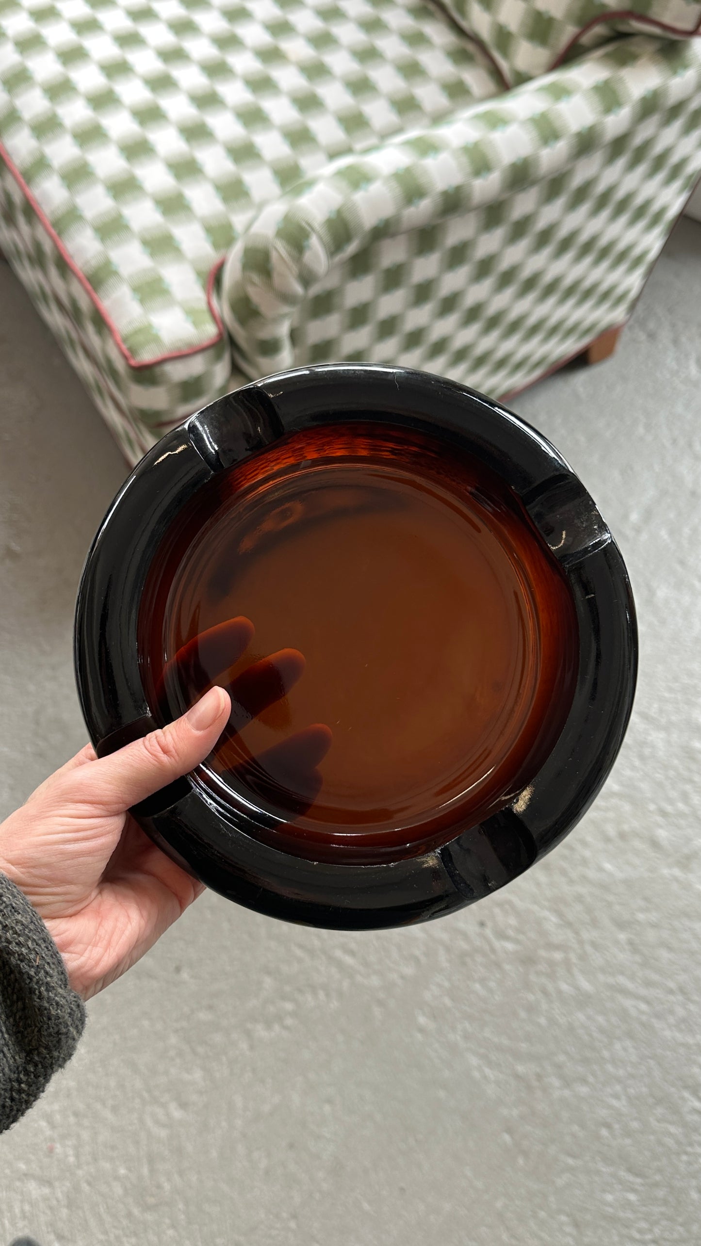 Vintage Amber Ashtray
