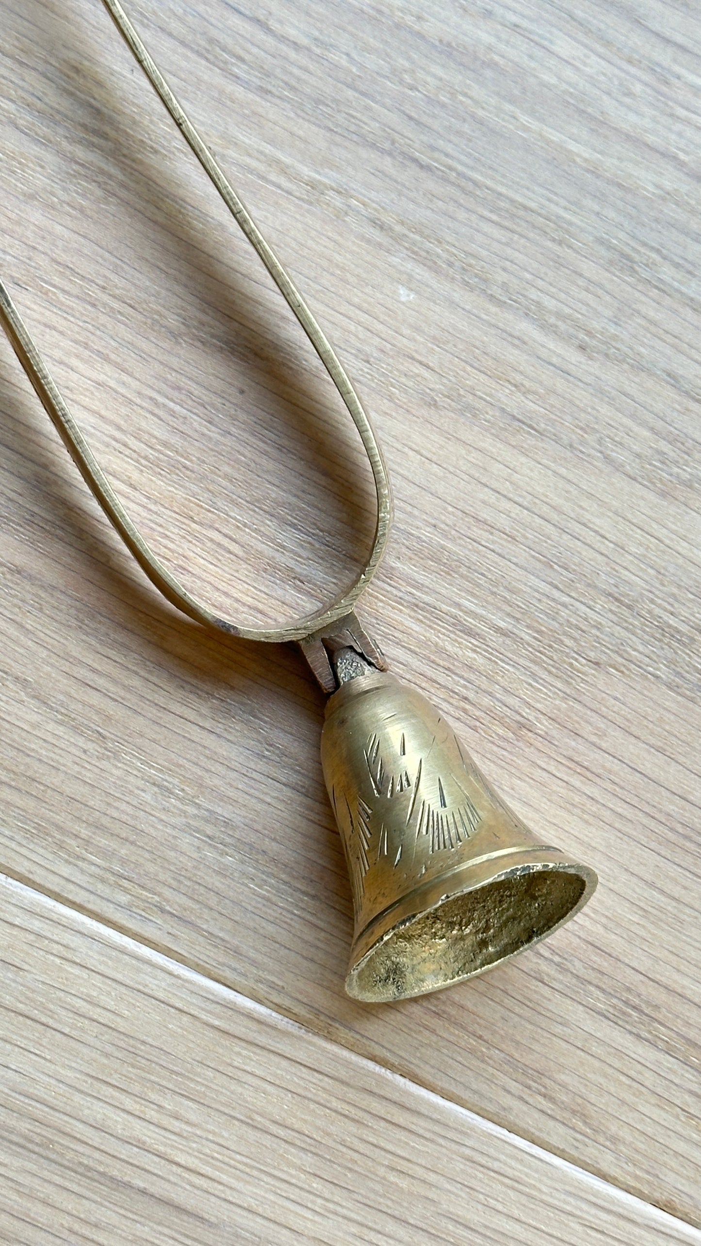 Vintage Etched Brass Clawfoot Sugar Cube Tongs with Attached Serving Bell