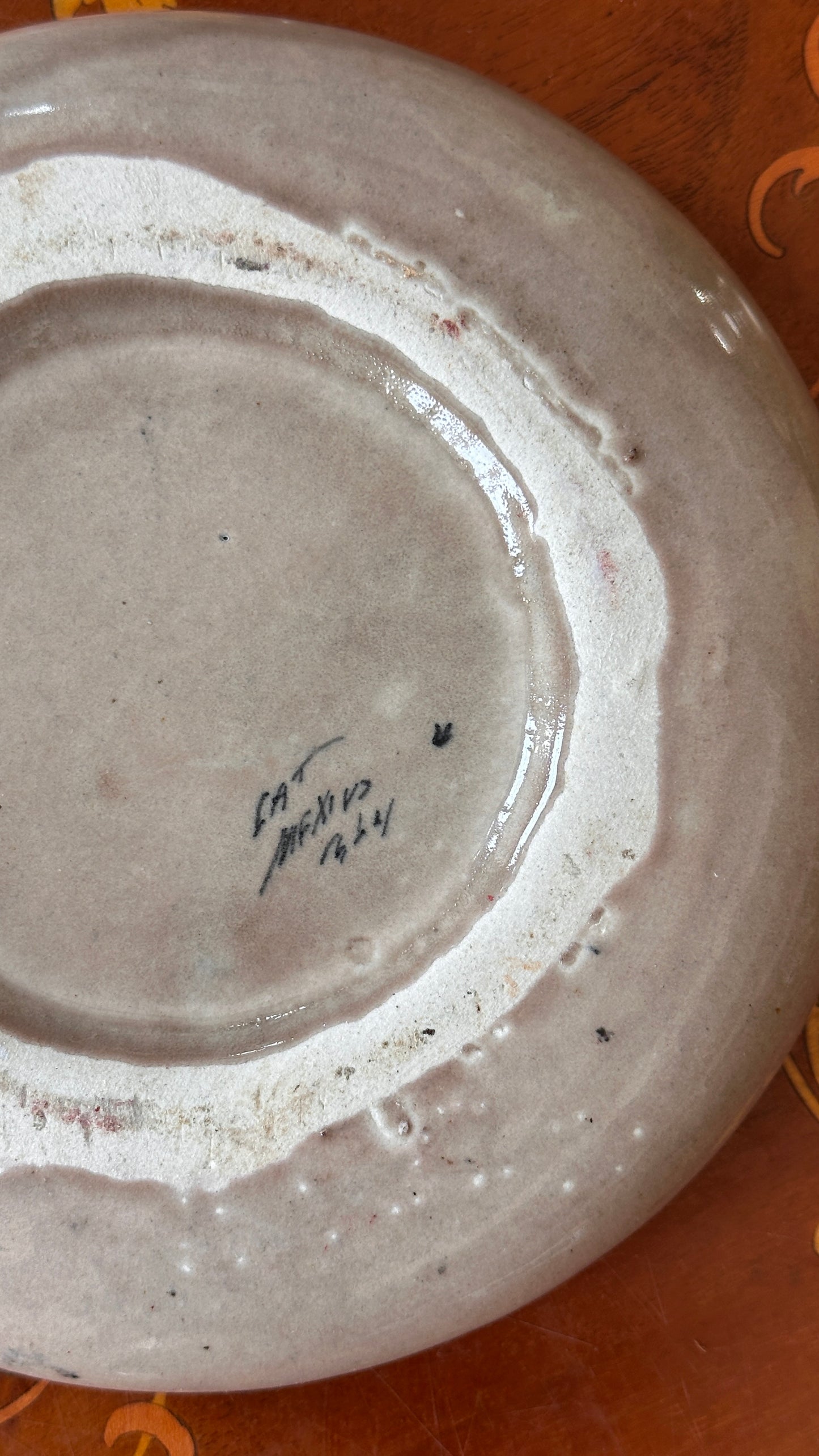 Hand Painted Mexican Dish with Bird