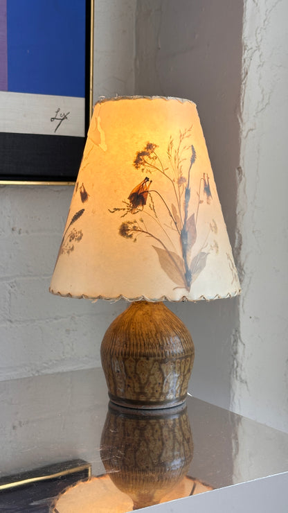 Pair of Ceramic Table Lamps with Original Shades by Hildegard Dornbusch