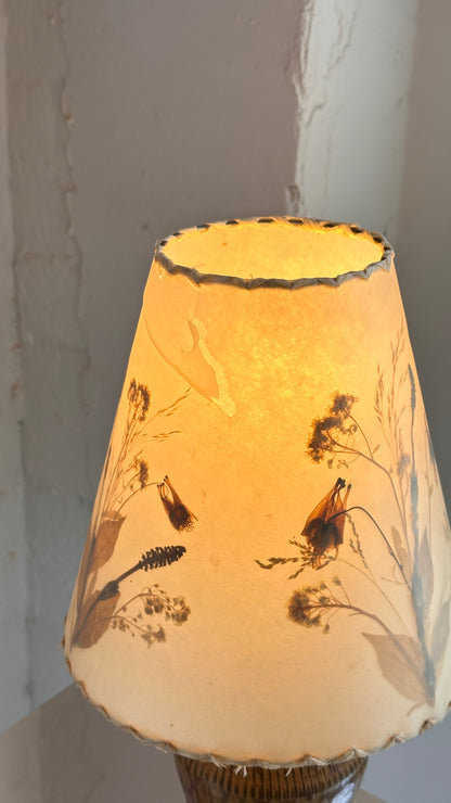 Pair of Ceramic Table Lamps with Original Shades by Hildegard Dornbusch