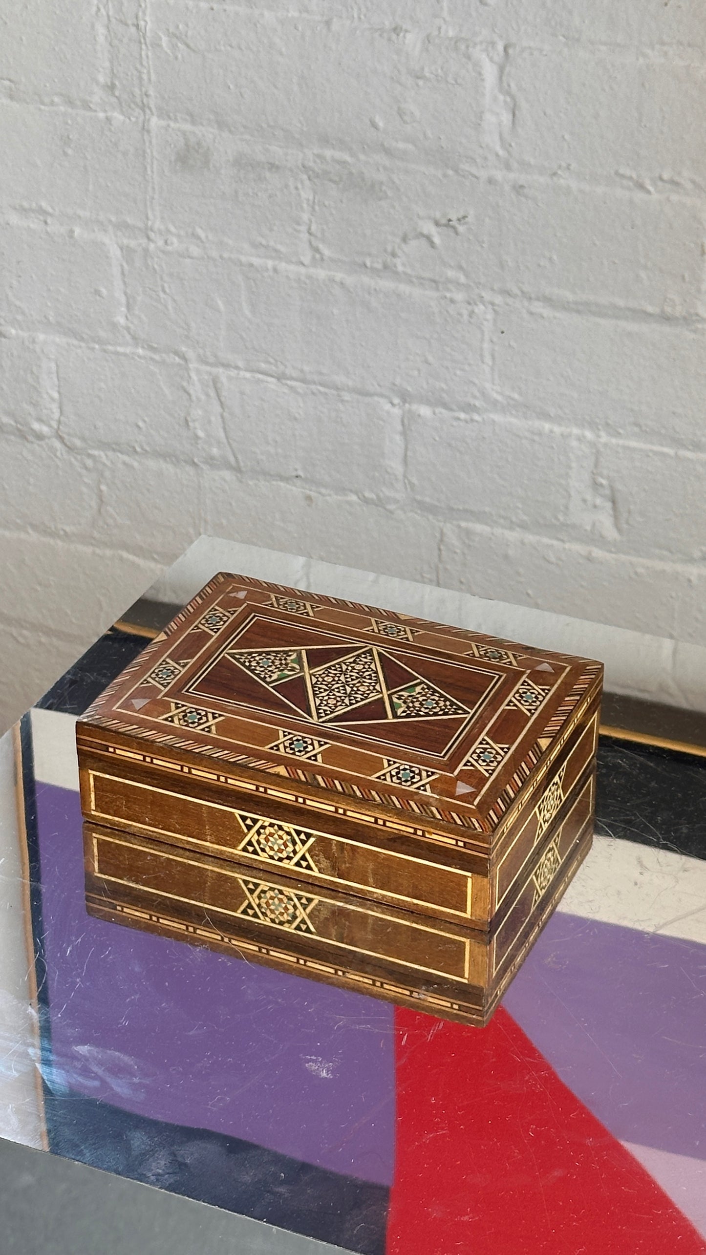 Vintage Moroccan Inlay Box