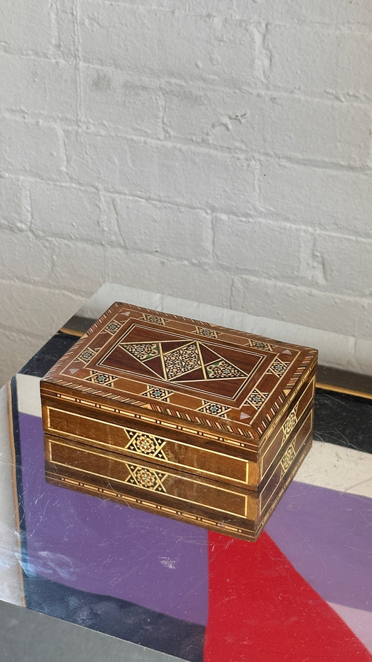 Vintage Moroccan Inlay Box