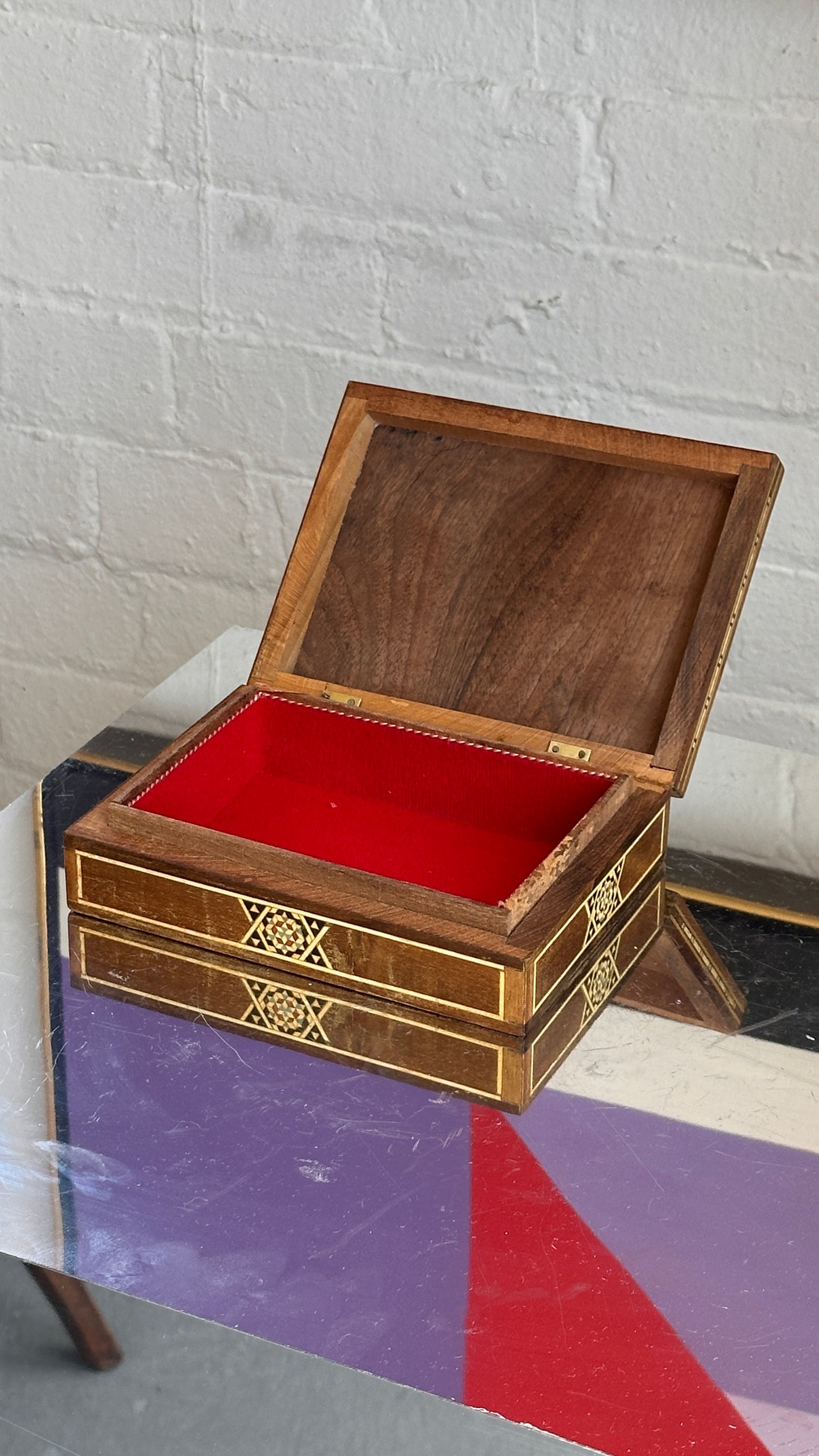 Vintage Moroccan Inlay Box