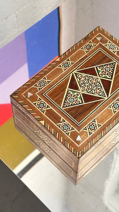 Vintage Moroccan Inlay Box