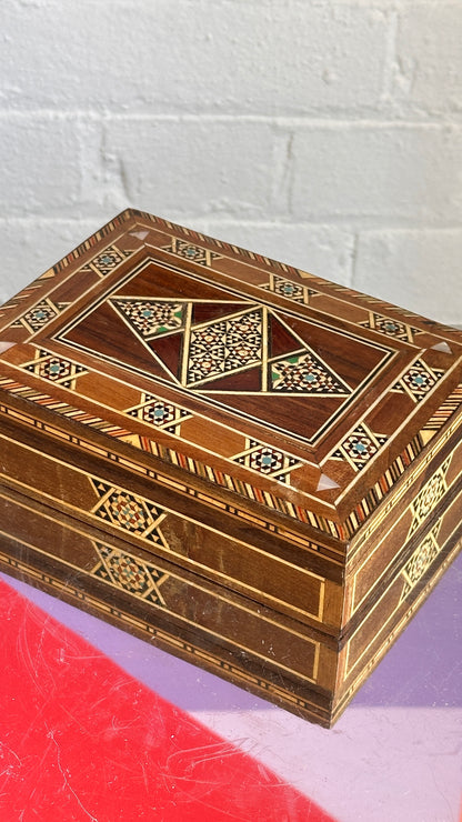 Vintage Moroccan Inlay Box