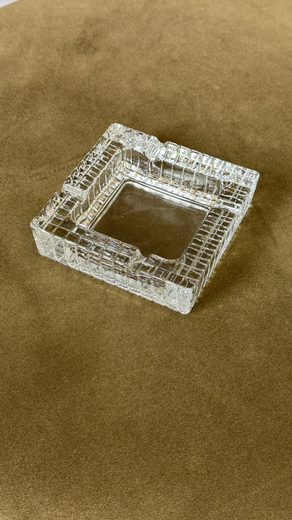 Cut Cubed Glass Ashtray