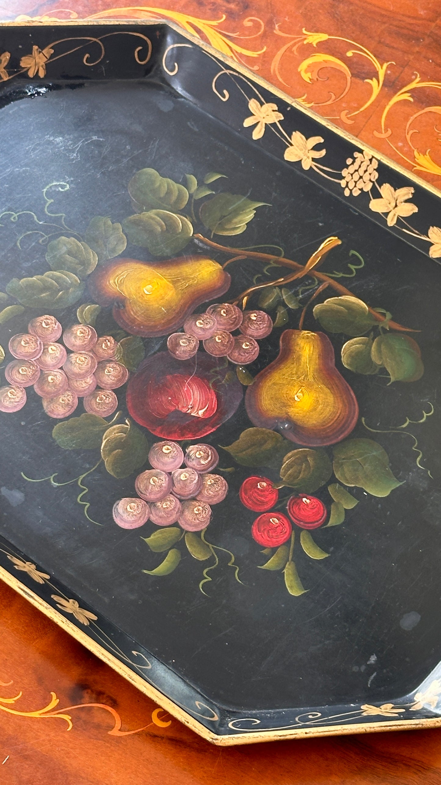Decorated Metal Serving Tray by Goodkind & Co. New York