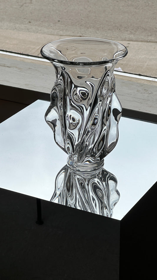 Vintage French Art Vannes Glass Vase