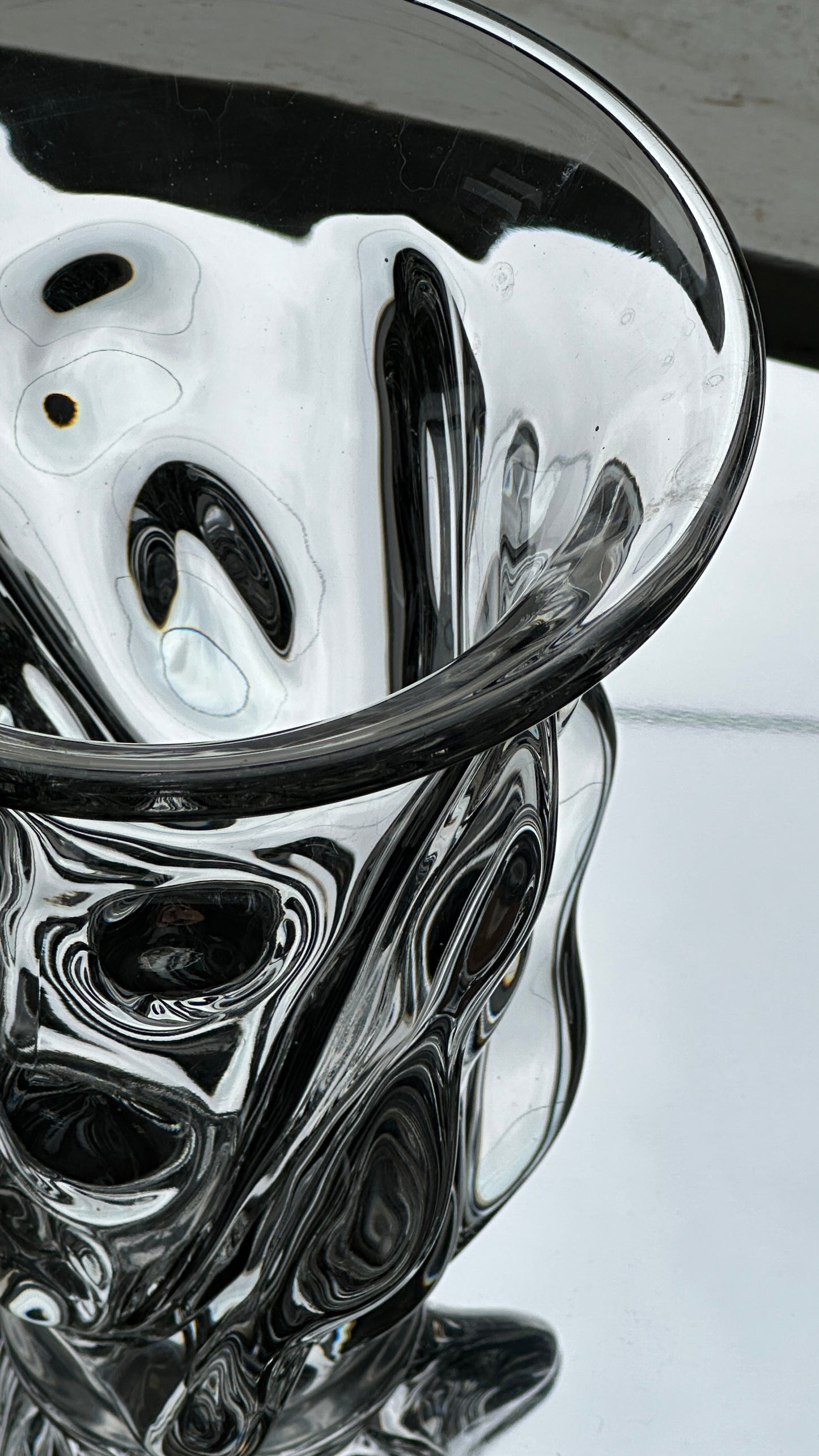 Vintage French Art Vannes Glass Vase