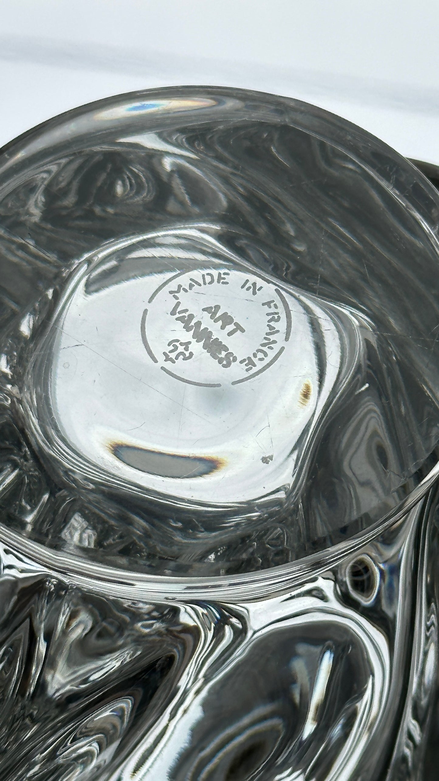 Vintage French Art Vannes Glass Vase