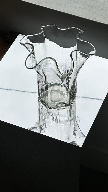 Murla Glass Handkerchief Vase by Pertti Kallioinen