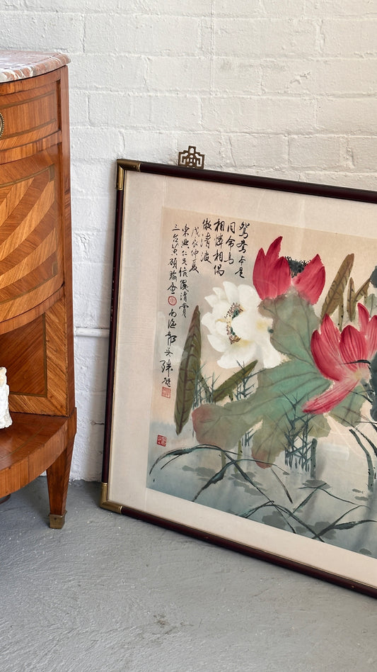 Ducks and Lotus by Huang Shuoyu, Chinese Canadian 1988