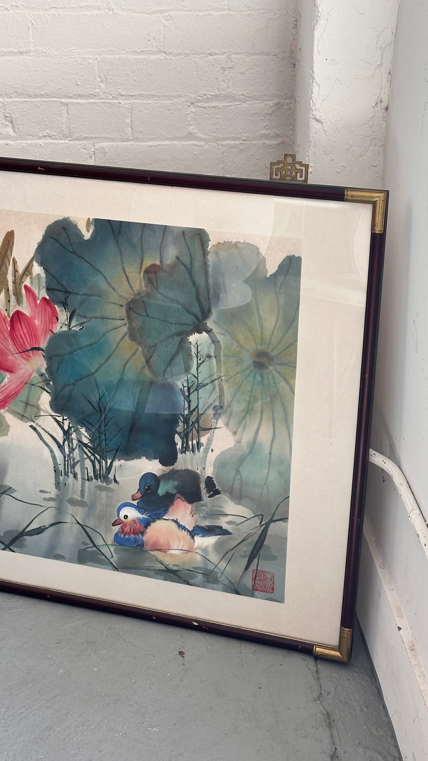 Ducks and Lotus by Huang Shuoyu, Chinese Canadian 1988