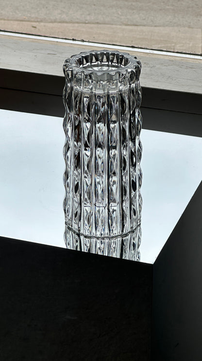 Vintage Stampi Francolini Pressed Glass Vase for Fidenza Vetraria Italy