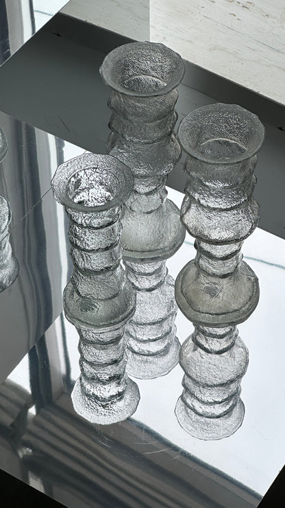 Set of 3 Vintage E.O. Brody Co. Glass Vases