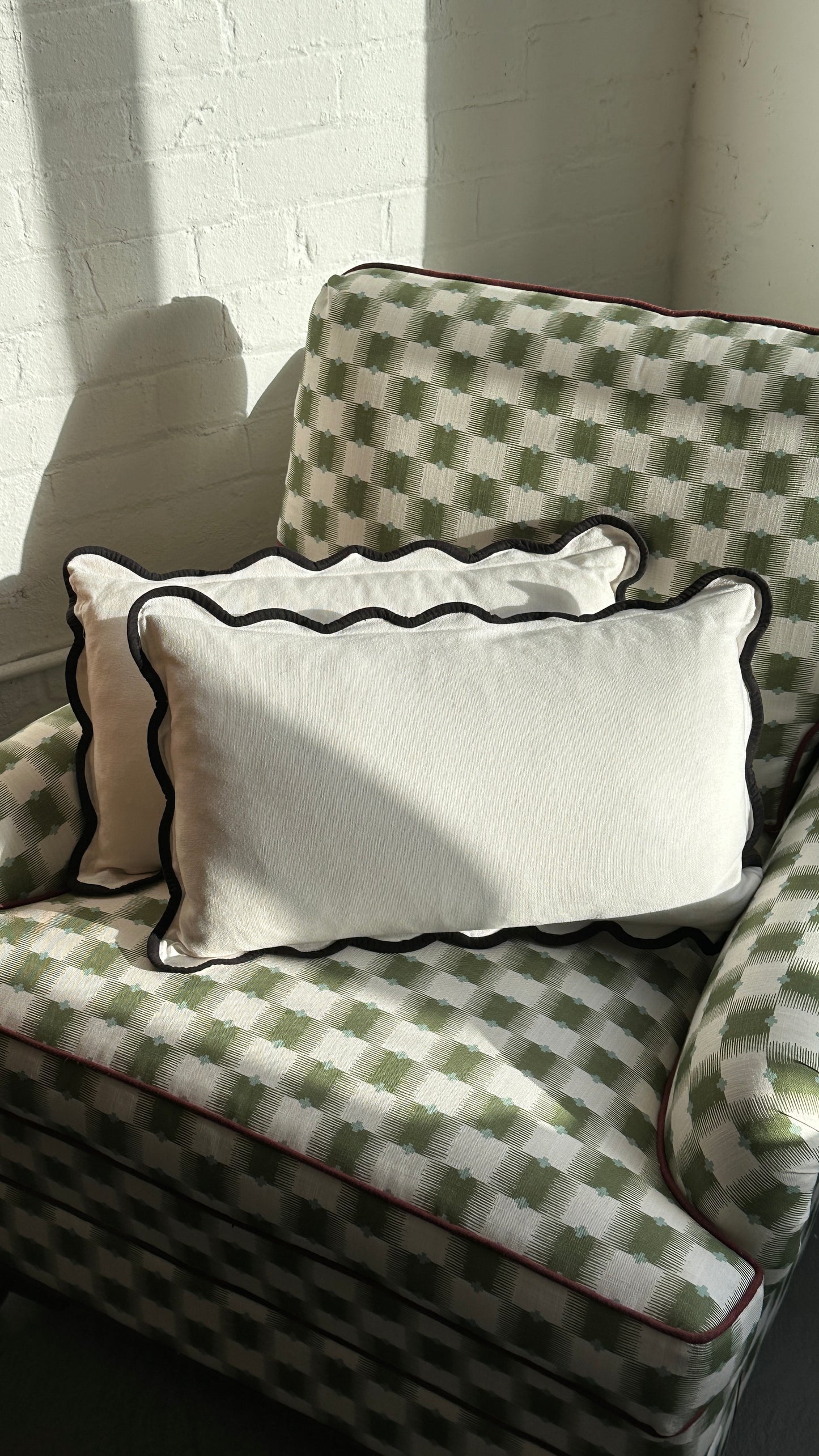 Pair of Scalloped Throw Pillows