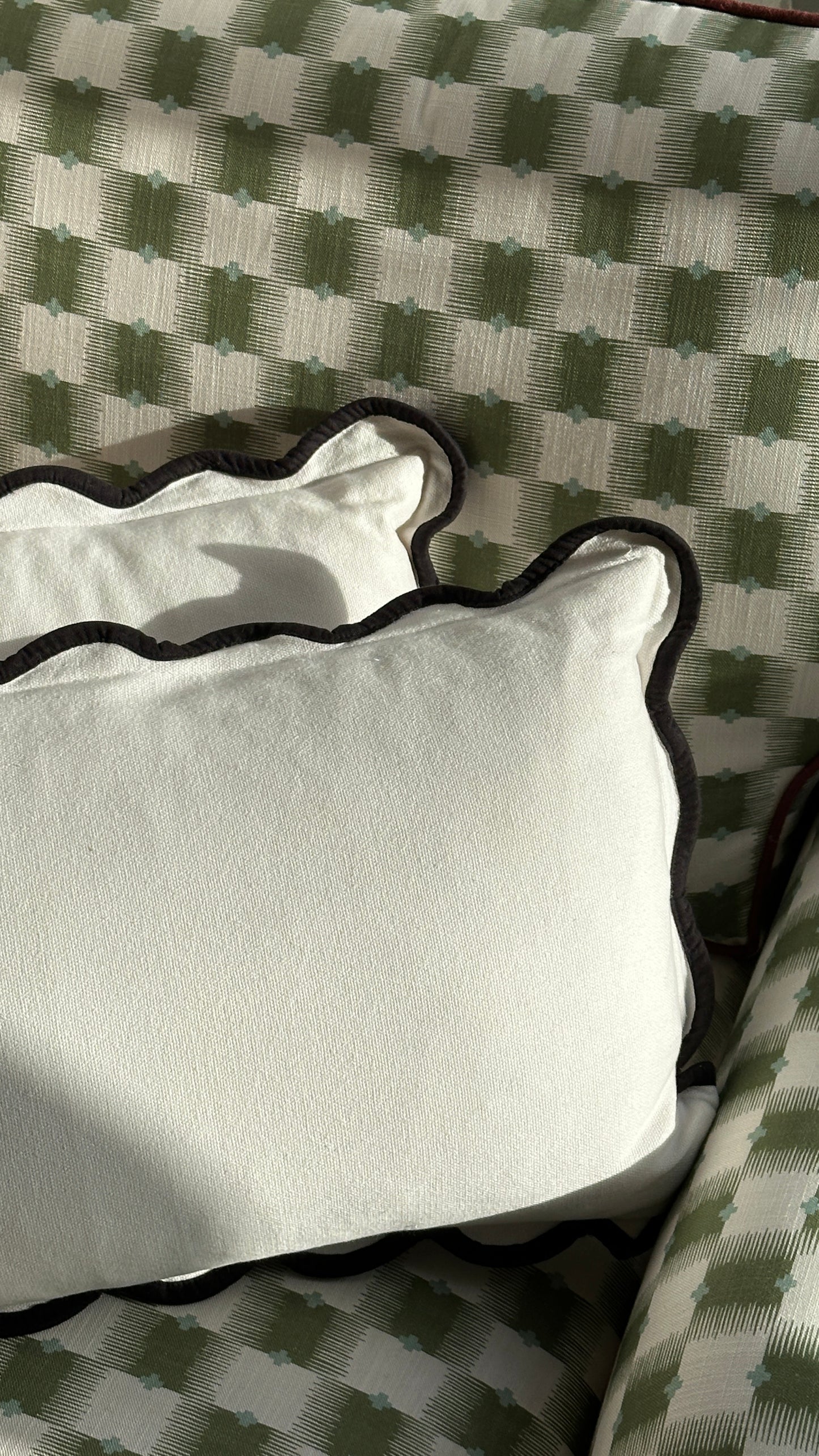 Pair of Scalloped Throw Pillows