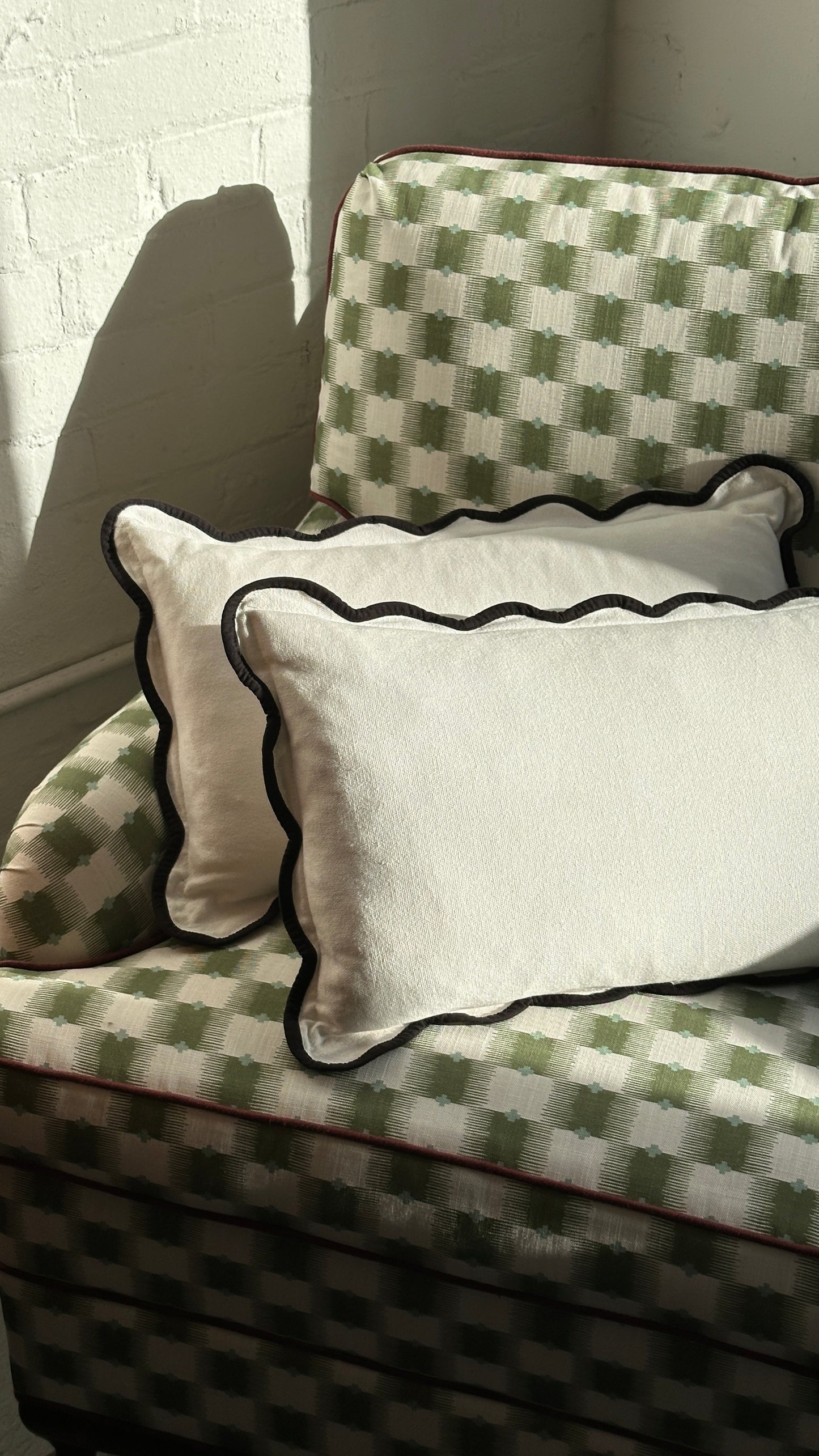 Pair of Scalloped Throw Pillows