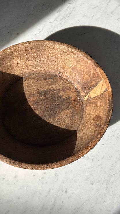 Antique Wooden Dough Bowl